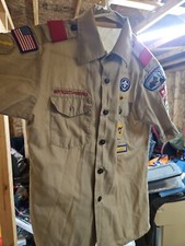 Boy Scouts Of America Button-Down Uniform "Patrol Leader" Shirt Sz Youth L