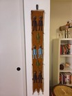 Rare Nigerian Yoruba Beaded Diviner Wall Hanging – 55" Twins & Lizard Motif – Af