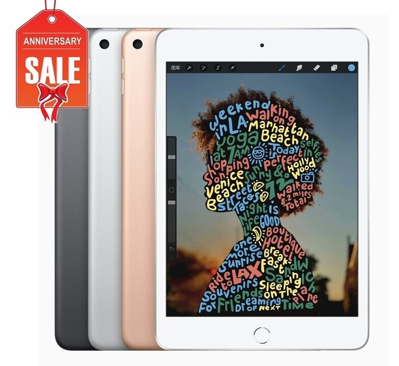 Apple iPad mini 5th Gen Wi-Fi, 7.9in - 64GB 256GB - Gray Silver