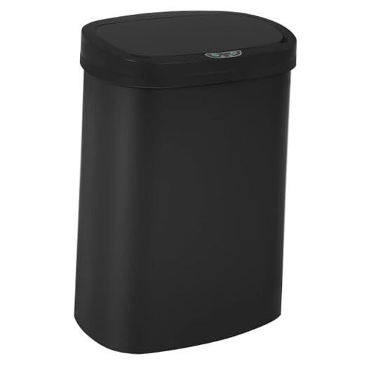 Trash Can Broken-Resistant Plastic Touch Free High-Capacity Garbage Can with-image