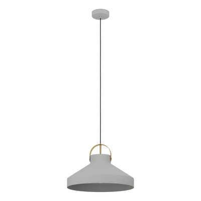 Pendelleuchte Esstisch Esszimmerlampe 1-flammig Metall in grau und Messing