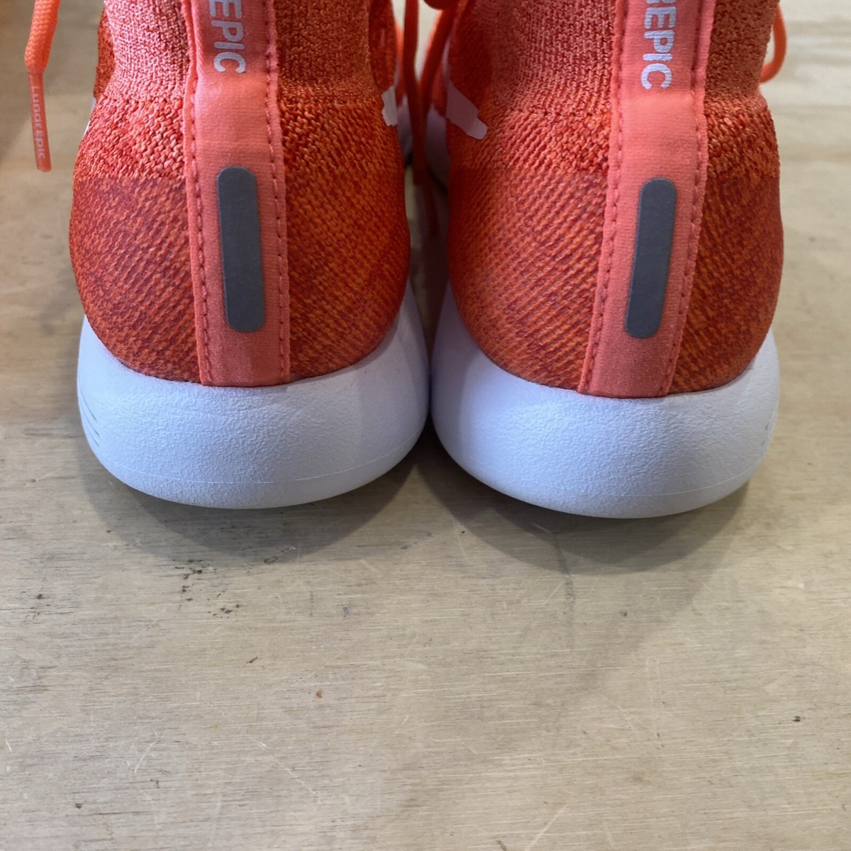 Nike Men\'s LunarEpic Flyknit High Top Sneakers Orange Size 11 Size 10 - Nike LunarEpic Flyknit Orange for sale online | eBay main image 2