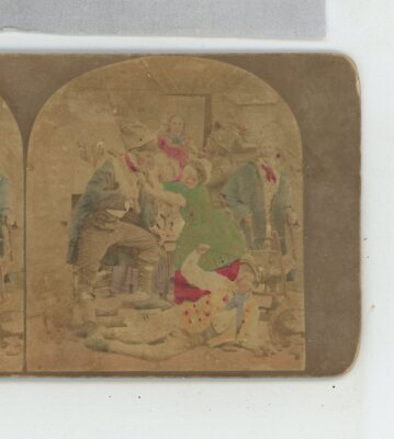 After the Wedding Victorian Genre Stereoview c1860