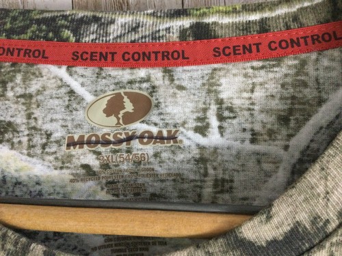 Mossy Oak Camo Classics Short Sleeve T-Shirt Mens 3XL Camo Hunting Scent Control - Picture 3 of 4