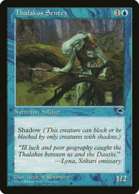 Magic MTG TCG Tempest 1997 Thalakos Sentry 95/143