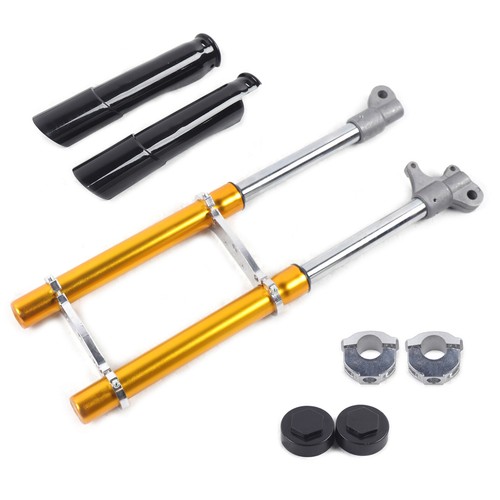 2-Stroke Mini Front Fork Shocker 49cc Dirt Pit Bike Triple Tree Clamp Inverted - Foto 4 di 13