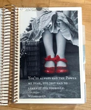 Red Slipper Quote Inspire Dashboard 4 use with ErinCondren A5 Coil Spiral~
