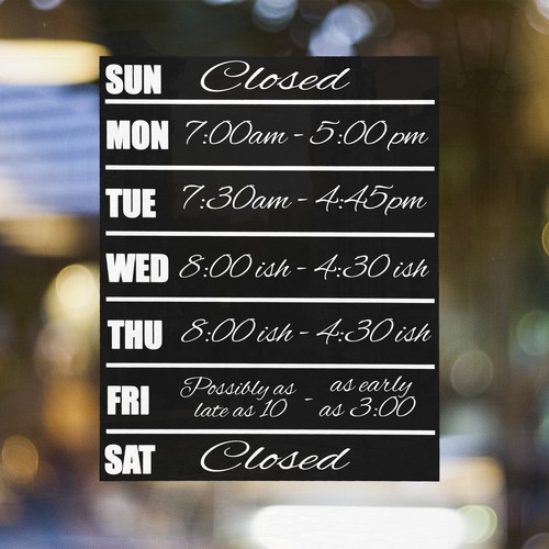 JennyGems Menu Chalkboard Sign, Weekly Meal Planner Menu, Office Hours Sign - Picture 5 of 10