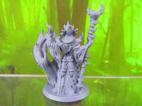 Lich Necromancer Mage Mini Miniatures 3D Printed Resin Model Figure 28/32mm - Picture 3 of 5