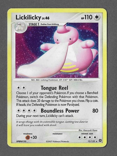 Pokemon TCG Card Lickilicky 12/132 Secret Wonders Holo Rare Vintage