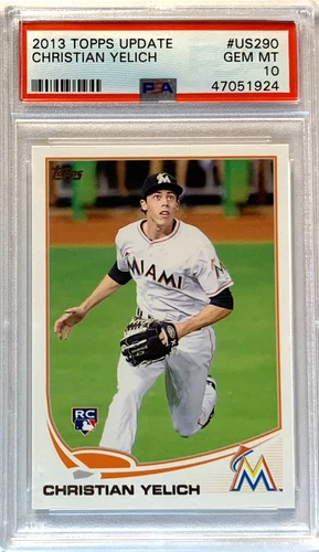 2013 TOPPS UPDATE #US290 CHRISTIAN YELICH ROOKIE PSA 10--SHIPS IN 1 BUSINESS DAY