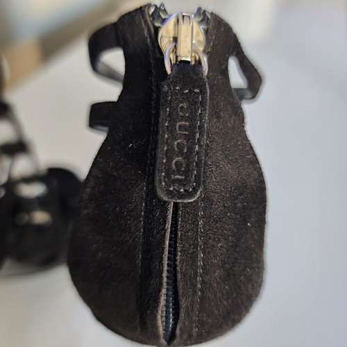 Gucci Jenna tacco a spillo con cinturino in bambù cristallo taglia 37,5 - Foto 11 di 13