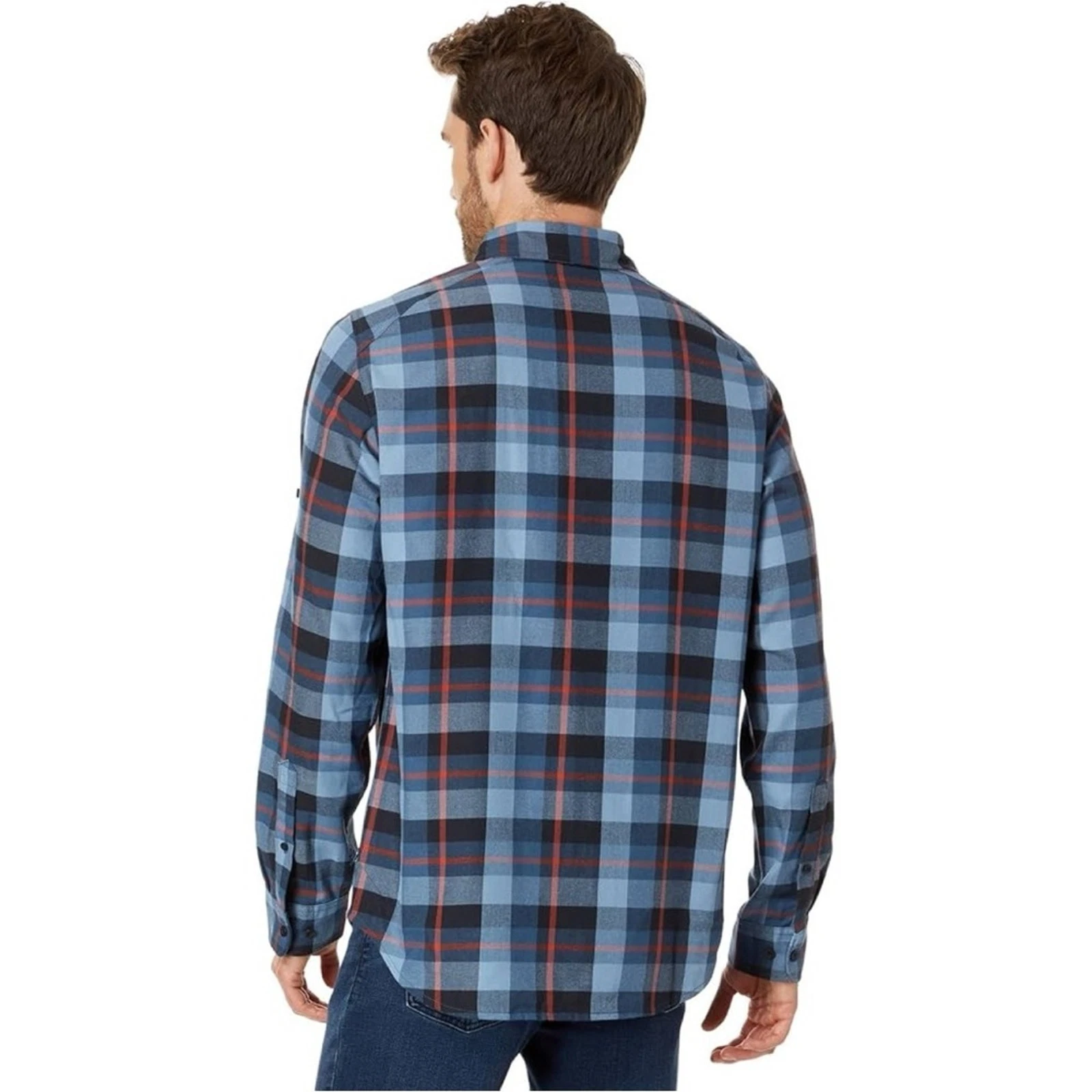 fjallraven plaid flannel roll tab trekking outdoor shirt