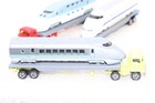3 TOMY Tomica Shinkansen Bullet Train 1/64 Models with Trailers and 2 Trucks — photo 9
