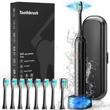 Electric Toothbrush, Sonic Type for Adults  Teens, 8 Brush Heads, Travel...