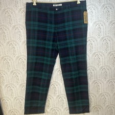 Woolrich Womens Pants Size 18 Richville Wool Plaid New With Tags Pockets