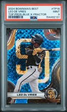 2024 BOWMAN'S BEST TOP PROSPECTS BLUE X-FRACTOR #TP18 LEO DE VRIES 113/150 PSA 9