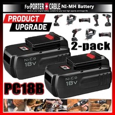 2Pack 18V 4.5Ah Replace Battery for Porter Cable PC18B 18-Volt Cordless Tools