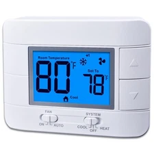 Non Programmable Thermostat for Home - Multi Stage 2H/2C, with Large LCD Disp...