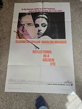 Reflections In A Golden Eye by Warner Bros., 1967 VG+, Brando/Taylor, Folded
