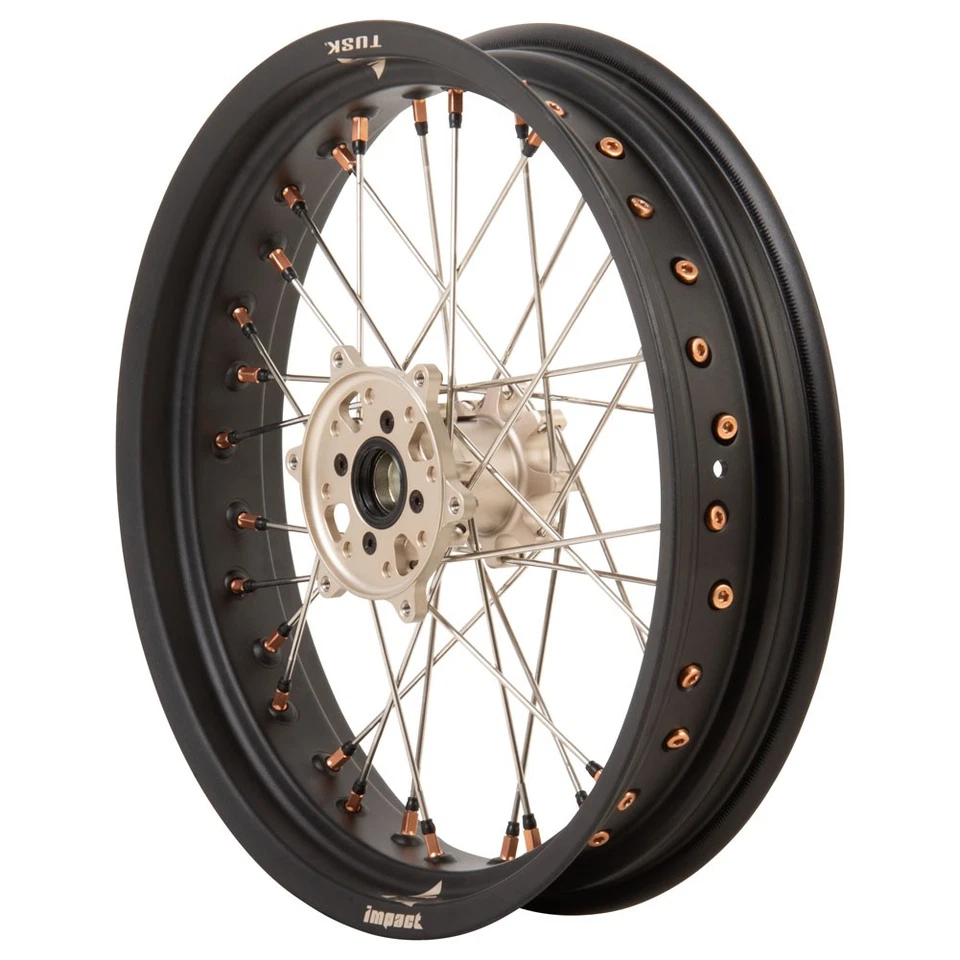 Juego completo de ruedas delanteras y traseras Tusk Impact Supermoto para YAMAHA YZ125 1999-24 Foto 3 de 4