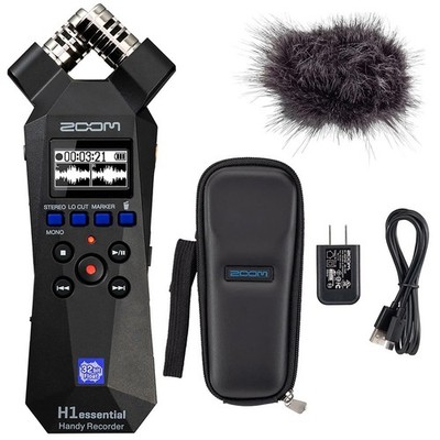 Zoom H1essential 2-Track 32-Bit Float Handy Recorder, Bundle with APH-1E Accesso