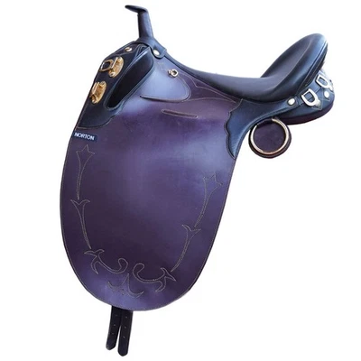 NORTON Stocksattel dunkelbraun mit Horn - Bild 1 von 2