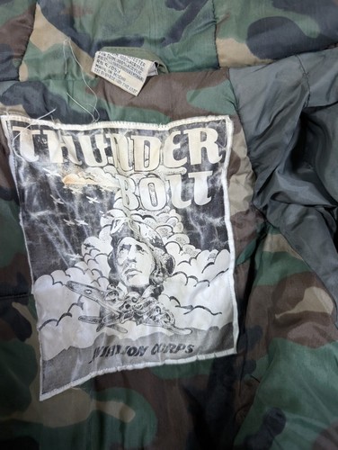 Thunderbolt Aviation Corps Military Flight Jacket Fur Hood Green Size L Kids - Picture 4 of 8