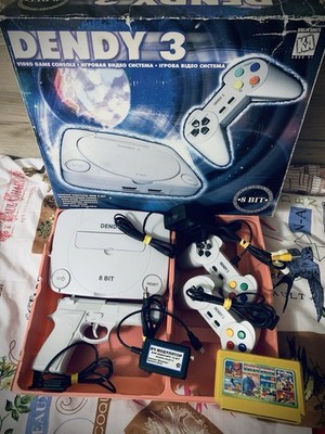 Dendy 3 (Денди) 8-bit Famiclone (Nes) Collectible Game Console (Rare)