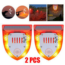Solar Alarm LED Light Solar Strobe Light Wireless Motion Sensor Detector Outdoor