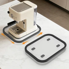 Appliance Slider for Coffee Maker, Acrylic Sliding Tray with 360° Universal Whee