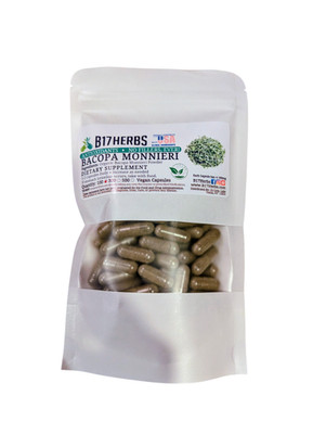 Bacopa Monnieri Veggie Capsules - No Fillers - 100 ct., 500mg