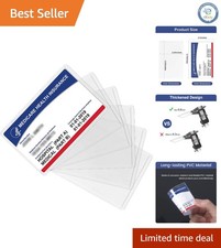 10 Pack Medicare Card Holder Sleeves - 12Mil Clear PVC Waterproof Protectors