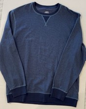 IZOD Men  s L Classic Crewneck Sweatshirt Navy Blue Preppy Relaxed Saltwater