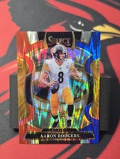 2025 Panini Select - Concourse Aaron Rodgers #51 Red & Blue Shock Prizm