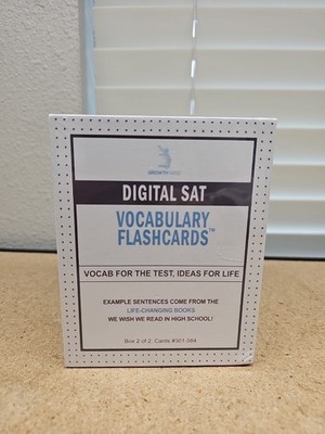 Growth Wise Digital SAT Vocabulary Flashcards Box 2 of 2: Cards #301-584 (A2)