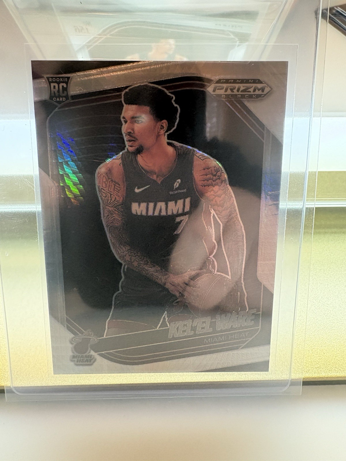 Kelel Ware 2024-25 Panini Prizm Black RC Hyper Prizm  #156