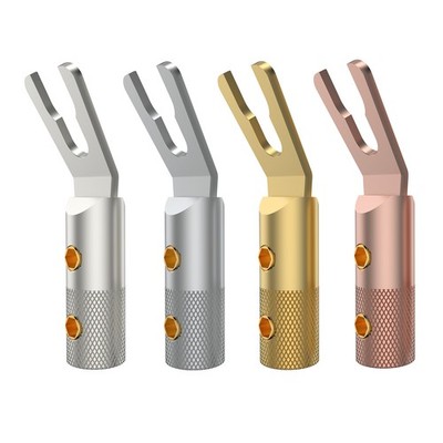 4stk Viborg VS702 Reines Kupfer Spade Stecker HiFi Lautsprecher kabel Y Terminal