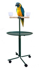 Large 23" Play T-Stand Perch Metal Base Parrot Bird Cage Amazon African Grey ...