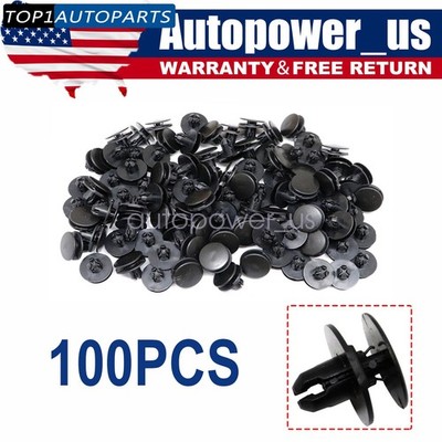 100Pcs 91501-TRO-003 Push Retainer Clips fits for Honda Acura Fender NEW