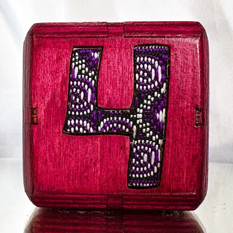Spiral Spell - Purple Textile Magic - Backgammon Doubling Cube 36mm - Image 3 of 4
