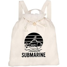 'Submarine Motif' Canvas Rucksack / Backpack (RK00042191)