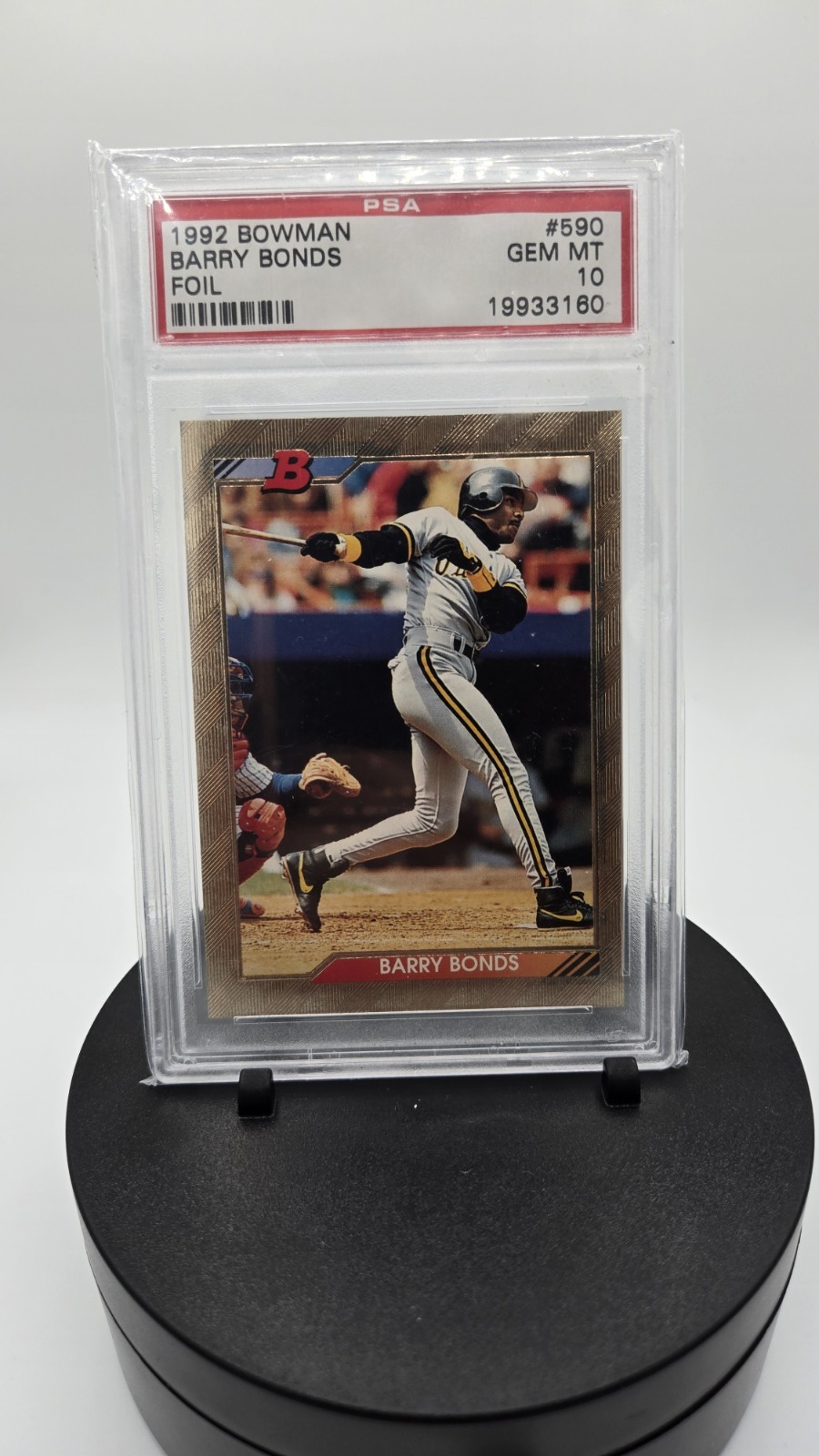 1992 Bowman Barry Bonds Foil #590 Pirates PSA 10 GEM MINT