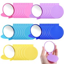 50 Pieces Compact Mirror Bulk, Round Makeup Mirror for Purse, Mini Folding Mi...
