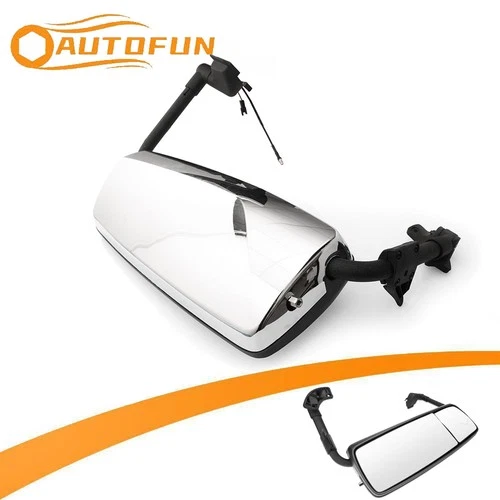Complete Door Mirror Driver Side Power Heated Chrome For 2004-2017 Volvo VNL