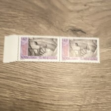 Timbres commémoratifs France oblitérés Architecture bande de 2 multicolore