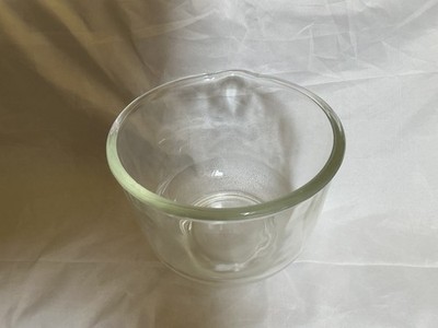Fire King Klarglas 6,5'' Rührschüssel mit Ausguss für Sunbeam Standmixer USA