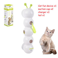 Caterpillar Interactive Cat Toy Motion Activated Wack a Worm Post Toy Rechargeab