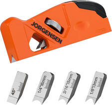 Kantenhobel Holz Mit 4 Schneidköpfen 45°/3/5/6Mm, Fasenhobel Eckhobel Für Holzbe