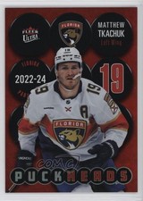2024-25 Upper Deck Fleer Ultra Puckheads Red 96/99 Matthew Tkachuk #PH-21 0g2a
